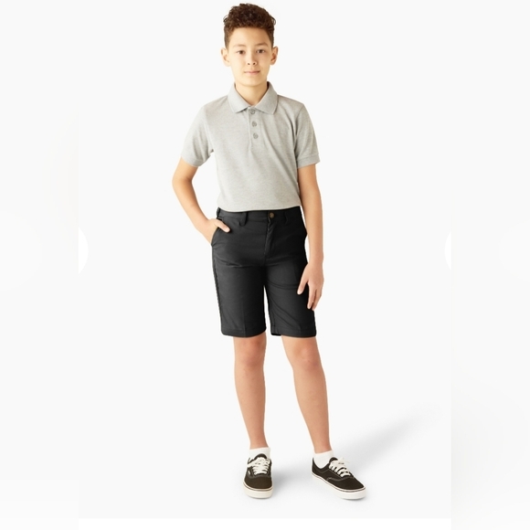 Dickies Boys Slim Fit Shorts 14 Regular Black NWT Pockets - Picture 1 of 12
